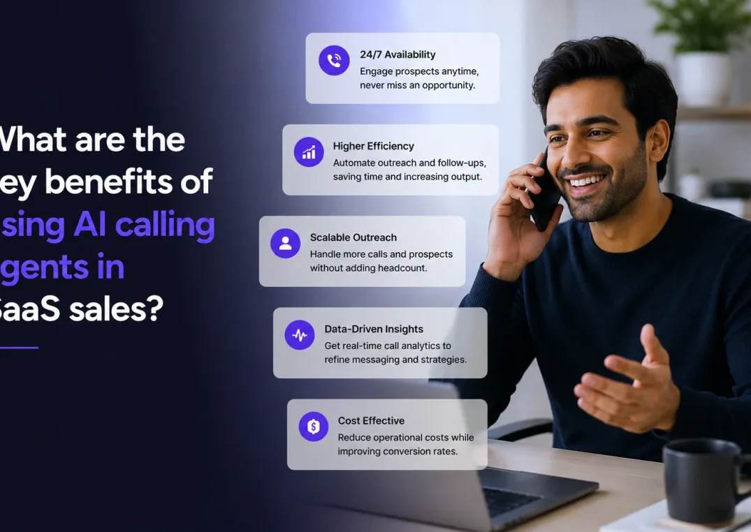 What are the key benefits of using AI calling agents in SaaS sales